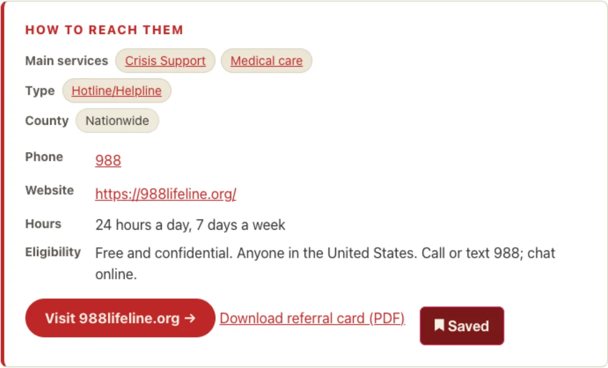 The Save control on a program page, pressed.