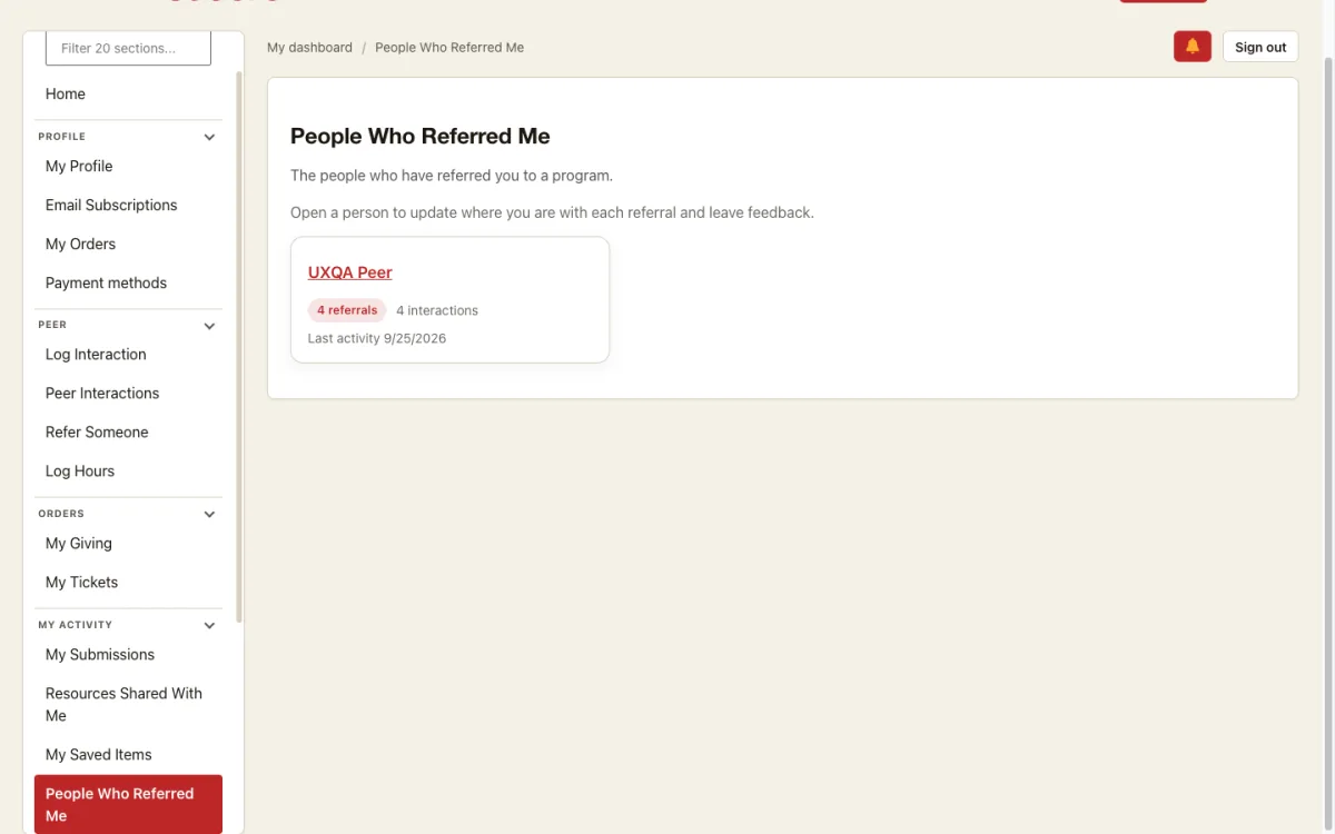 People Who Referred Me.