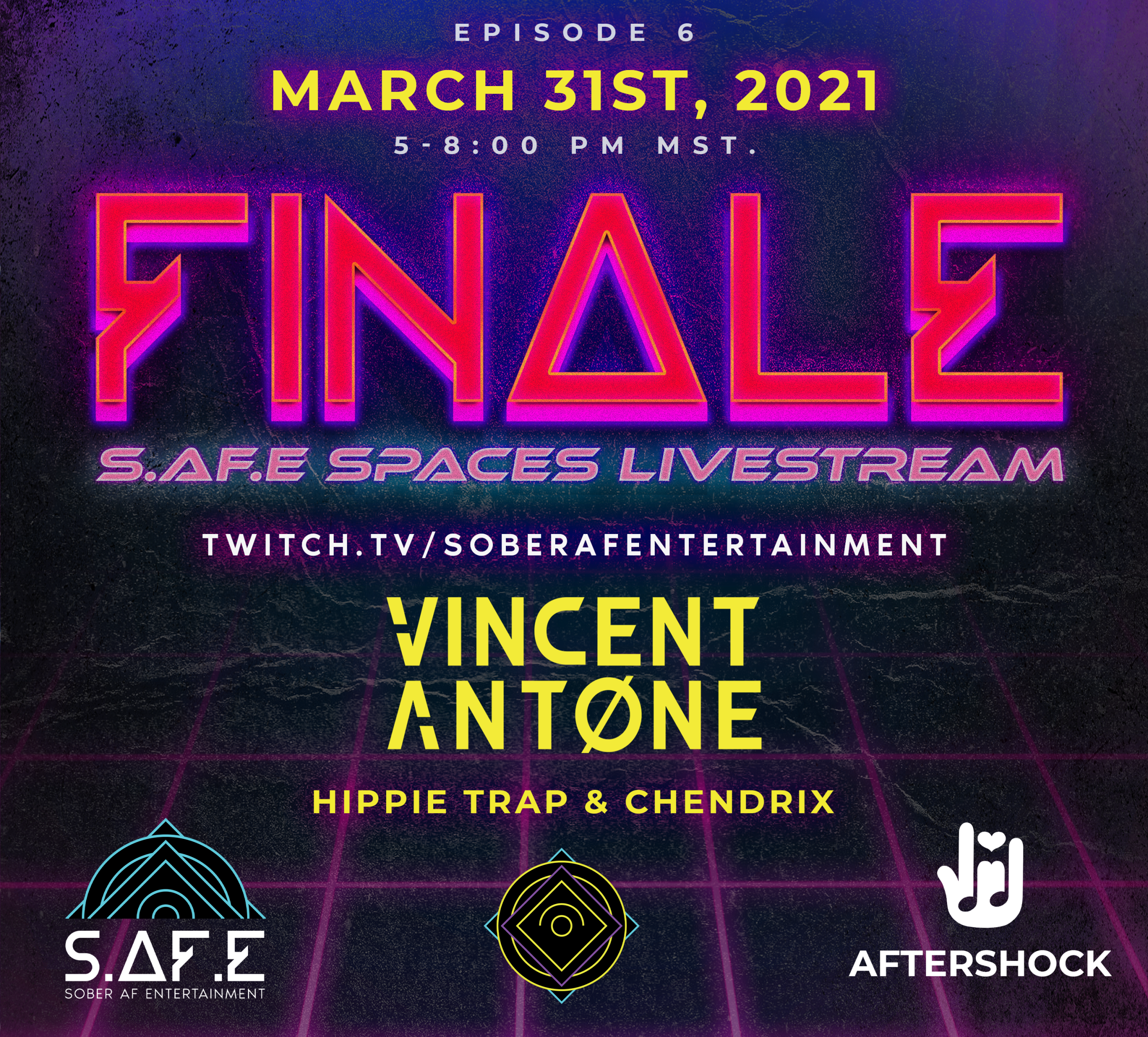 210331-S.AF_.E-Spaces-EP-6-Vincent-Antone-Hippie-Trap-Chendrix-@-Twitch.TVSAFEMusicFestival-No-City-No-State