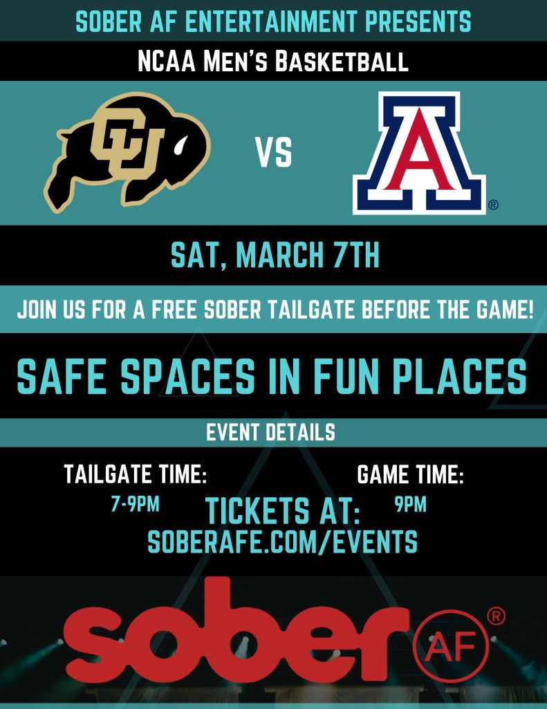 NCAA Men's Basketball Arizona Wildcats vs. Colorado Buffaloes flyer