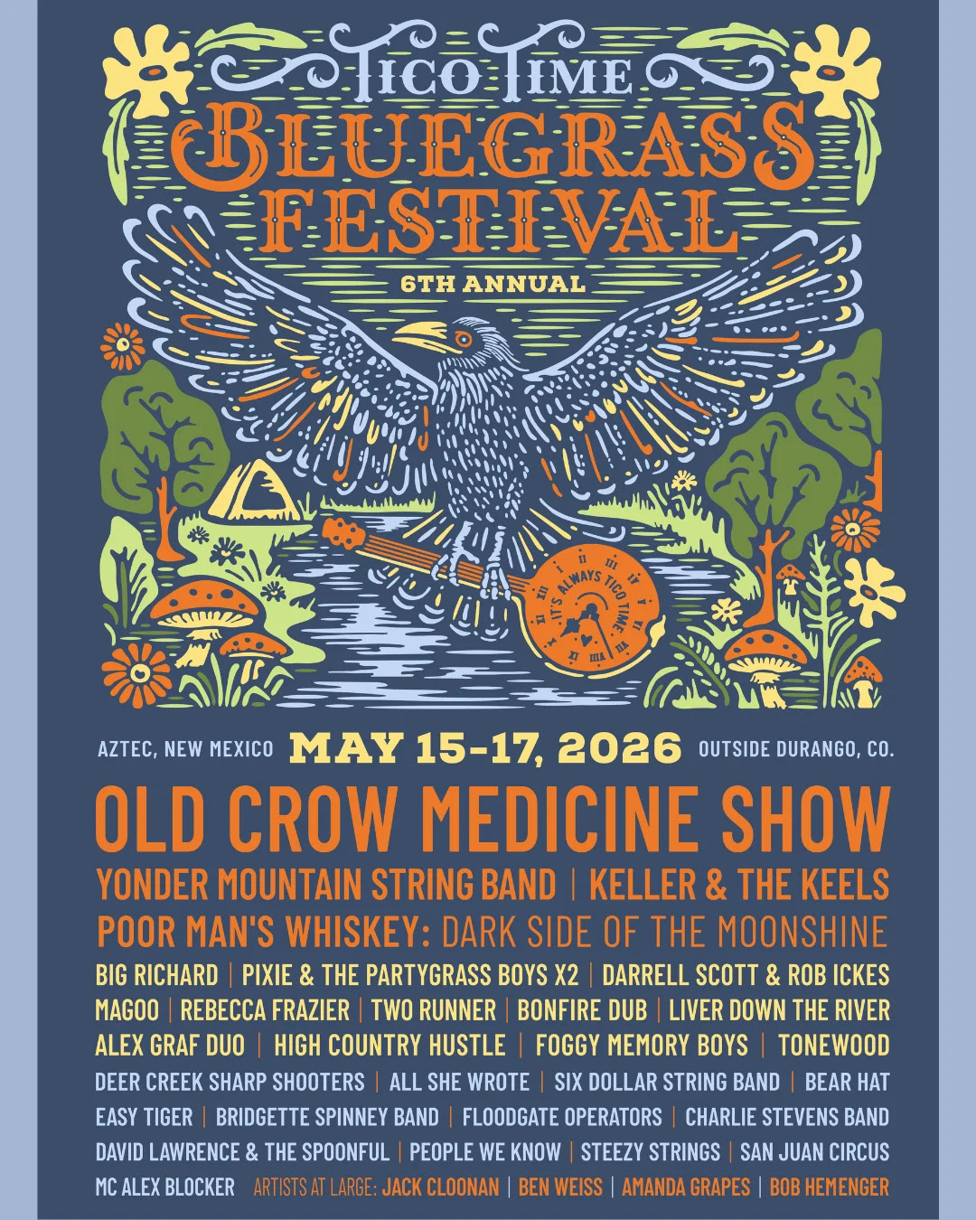 Tico Time Bluegrass Festival flyer