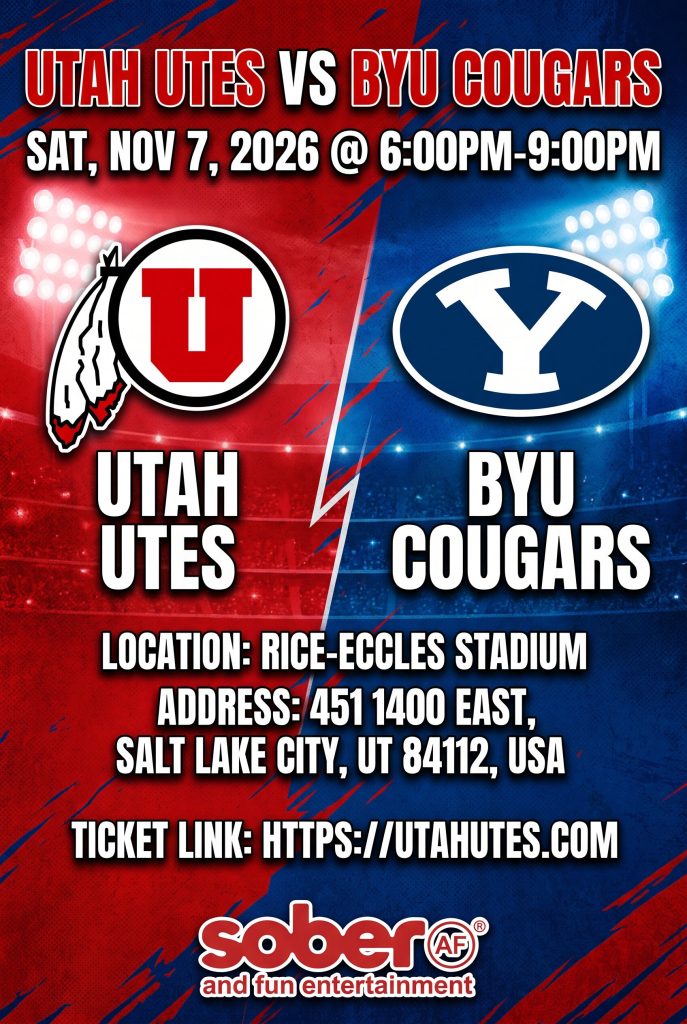 Utah Utes vs BYU Cougars flyer