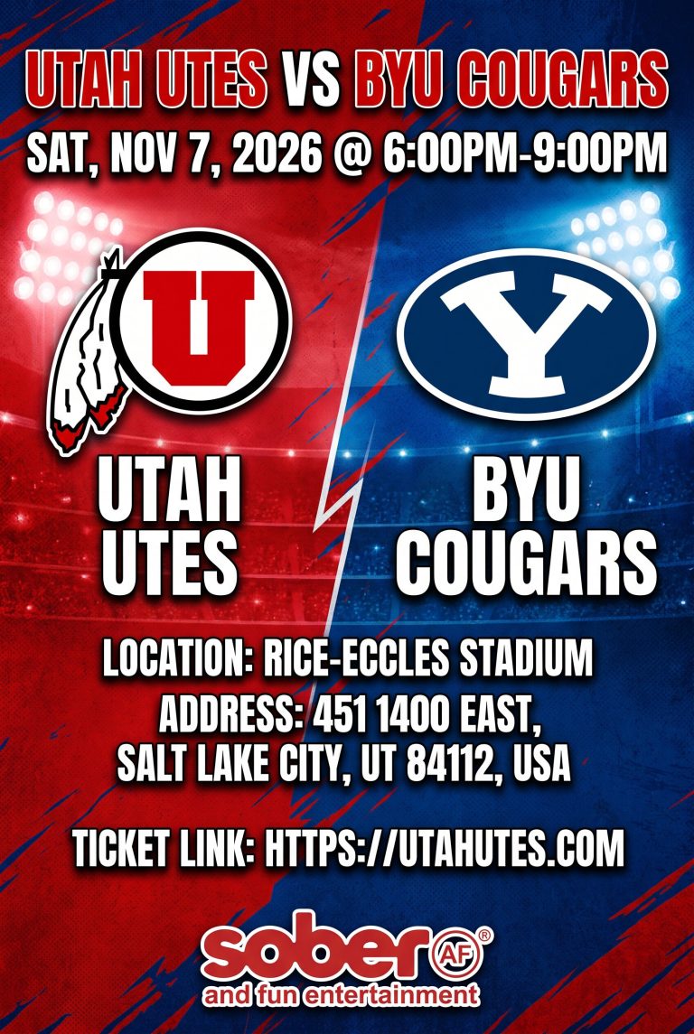 Utah Utes vs BYU Cougars flyer