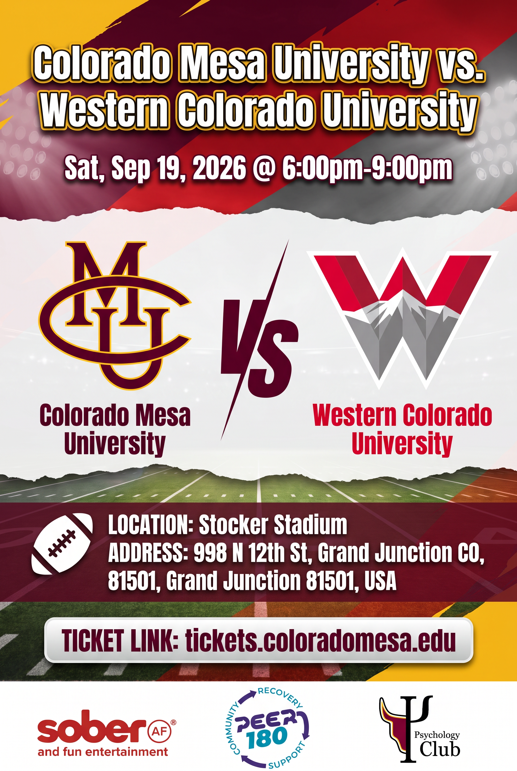 Colorado Mesa University vs. Western Colorado University flyer
